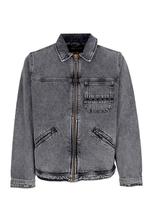 IUTER Giubbotto Jeans Uomo Seam Denim Ally Jacket Grey Bleach da uomo