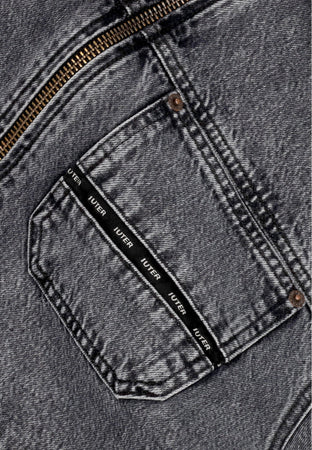 IUTER Giubbotto Jeans Uomo Seam Denim Ally Jacket Grey Bleach da uomo