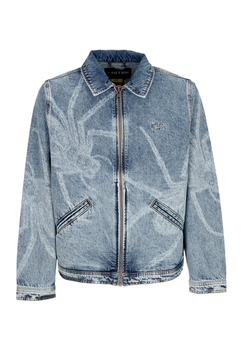 IUTER Giubbotto Jeans Uomo Spider Denim Ally Jacket Blue Bleach da uomo