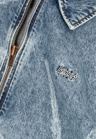 IUTER Giubbotto Jeans Uomo Spider Denim Ally Jacket Blue Bleach da uomo