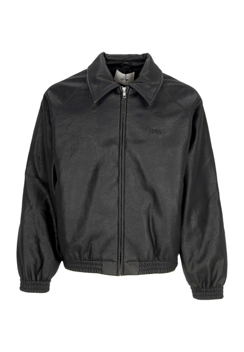 ARTE Giubbotto Uomo Basic Leather Jacket Black da uomo