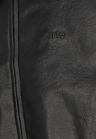 ARTE Giubbotto Uomo Basic Leather Jacket Black da uomo