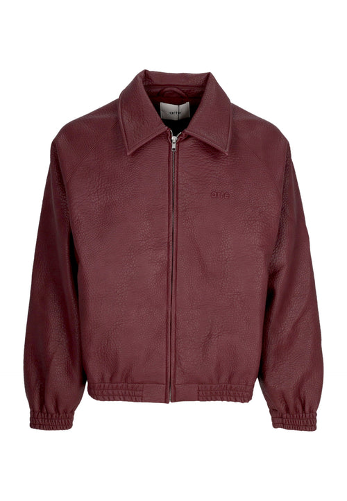 ARTE Giubbotto Uomo Basic Leather Jacket Bordeaux da uomo