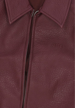 ARTE Giubbotto Uomo Basic Leather Jacket Bordeaux da uomo
