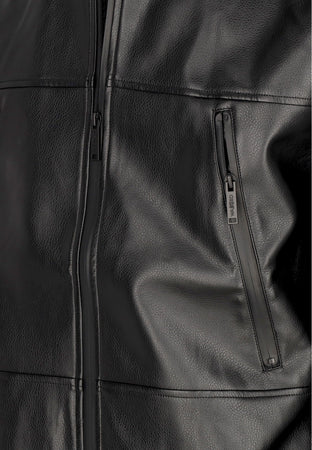 WASTED PARIS Giubbotto Uomo Kingdom Faux Leather Jacket Black da uomo