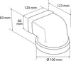 Giunto orizzontale a 90 ° per tubo aerazione canalizzata in ABS Fai da te/Prodotti per la costruzione/Riscaldamento e raffreddamento/Registri griglie e sfiatatoi La Zappa - Altamura, Commerciovirtuoso.it