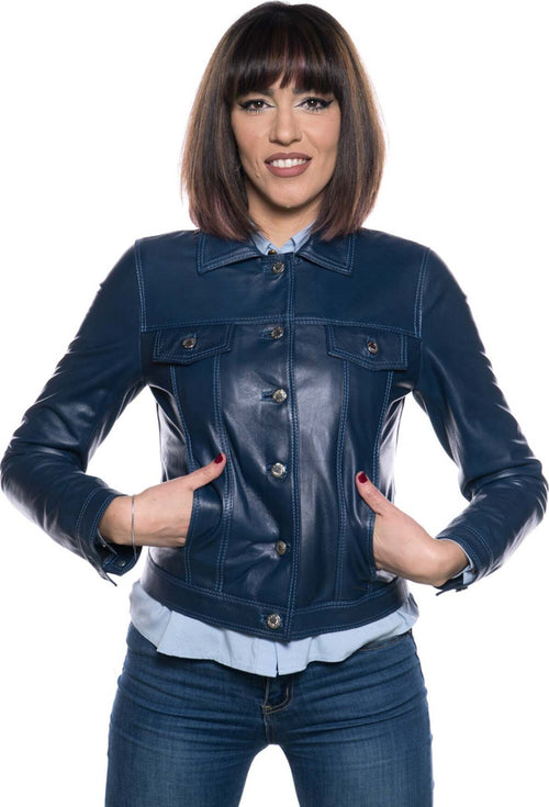 Giusy---Giacca-Donna-Blu-in-vera-pelle