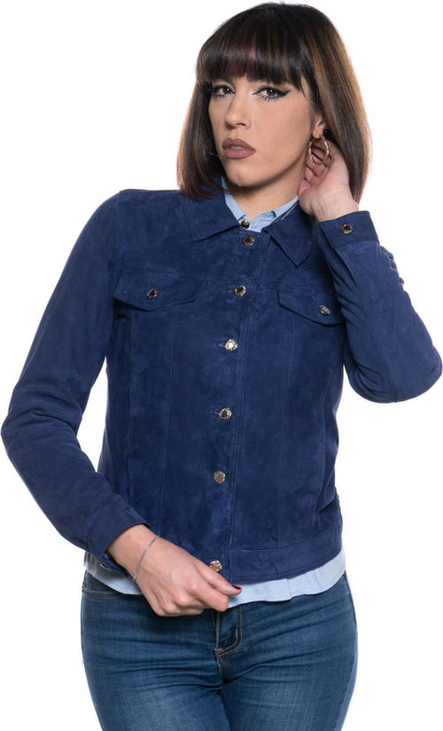 Giusy---Giacca-Donna-Blu-in-vero-Camoscio