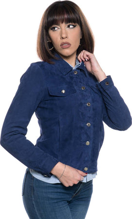 Giusy---Giacca-Donna-Blu-in-vero-Camoscio
