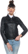 Giusy---Giacca-Donna-Nera-con-Bottoni-in-vera-pelle