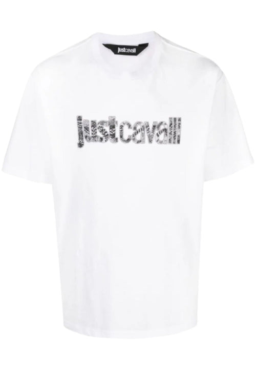 JUST CAVALLI T-SHIRT LOGO KNITT da uomo