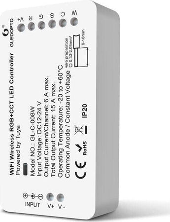 Gledopto RGB CCT striscia LED controller wifi GL-C-008 vocale/controllo WIFI DC 12-24 V Illuminazione/Strisce LED Zencoccostore - Formia, Commerciovirtuoso.it
