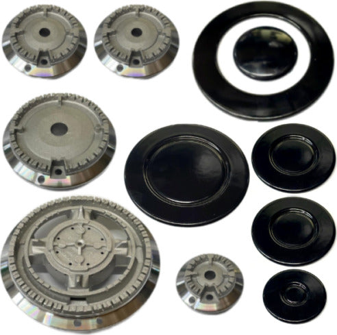 GLEM GAS KIT 5 BRUCIATORI +PIATTELLI SPARTIFIAMMA CUCINA A GAS 5 FUOCHI Casa e cucina/Utensili da cucina/Bruciatori da cucina Rossi Ricambi - Venetico Marina, Commerciovirtuoso.it