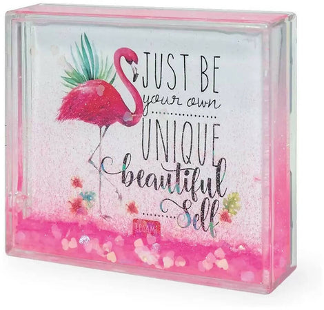 Glitter photo frame small - flamingo Legami