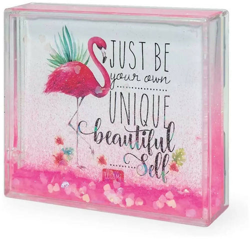 Glitter photo frame small - flamingo Legami