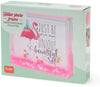 Glitter photo frame small - flamingo Legami