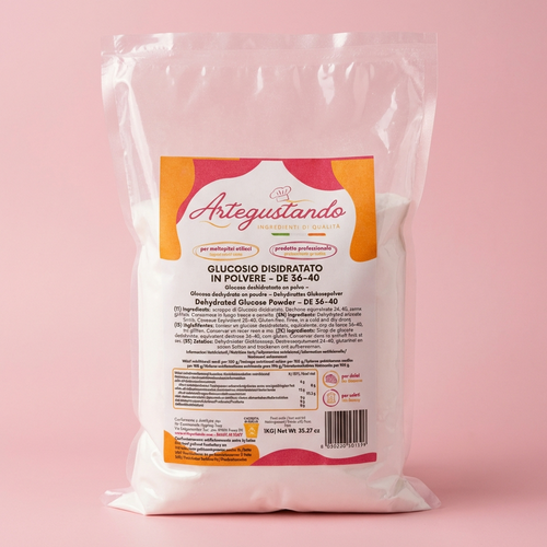 Glucosio disidratato in polvere 1 kg – Uso professionale per gelati e dolci