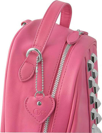 Gm Zaino Donna Nuovo Borchie Borchiata Zainetto Pelle Casual Rosa Franco Cosimo Panini