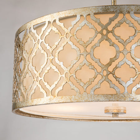 Lampadario Contemporaneo Arabella Acciaio Oro Anticato 3 Luci E27