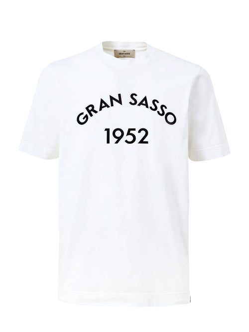 Gran Sasso T-Shirt Bianca con Logo da uomo