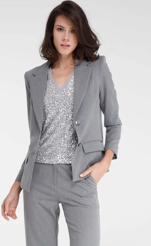 GOA-GOA-|-Giacca-blazer-in-tessuto-gessato-elasticizzato