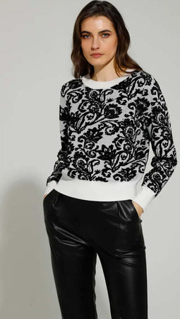 GOA-GOA-|-Maglia-jacquard-barocco-bicolor