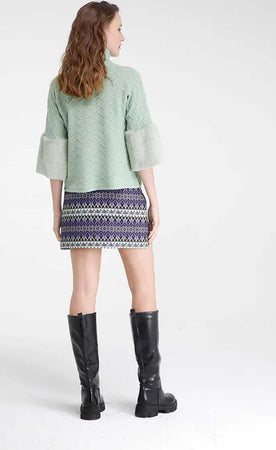 GOA-GOA-|-Maglione-collo-alto-texture-geometrica