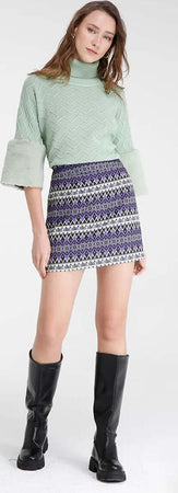 GOA-GOA-|-Maglione-collo-alto-texture-geometrica