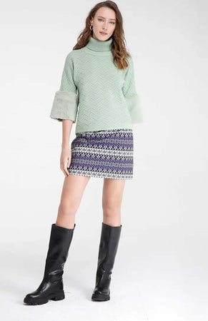 GOA-GOA-|-Maglione-collo-alto-texture-geometrica