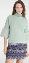 GOA-GOA-|-Maglione-collo-alto-texture-geometrica