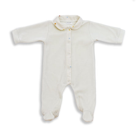 Tutina in cotone con piedini e colletto Gloop!