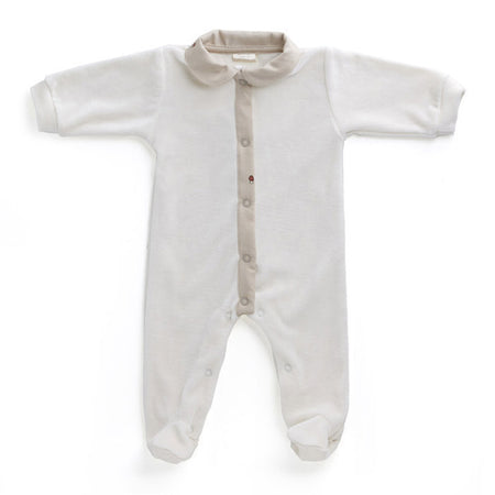 Tutina in cotone con piedini e colletto Gloop!