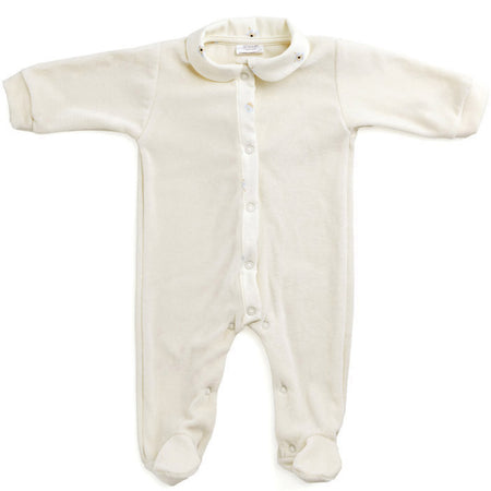 Tutina in cotone con piedini e colletto Gloop!