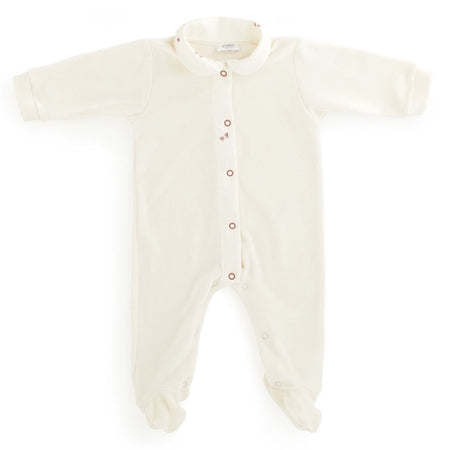 Tutina in cotone con piedini e colletto Gloop!