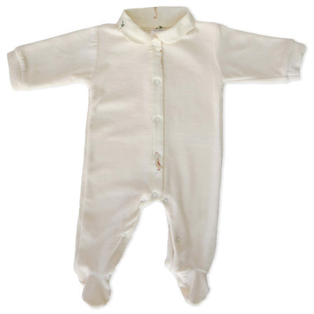 Tutina in cotone con piedini e colletto Gloop!