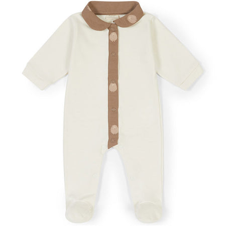 Tutina in cotone con piedini e colletto Gloop!