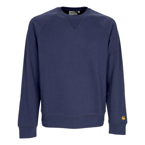 CARHARTT WIP Felpa Girocollo Uomo Chase Crewneck Blue/gold da uomo