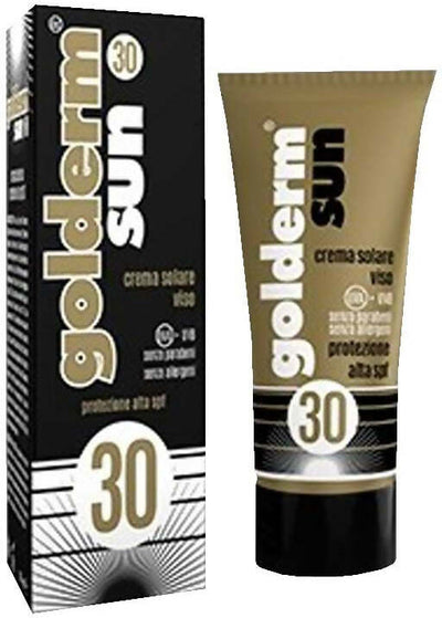 Golderm Sun Fp30 Viso Crema Solare Viso 50 Ml Protezione Alta Uva Uvb Senza Parabeni Senza Allergeni