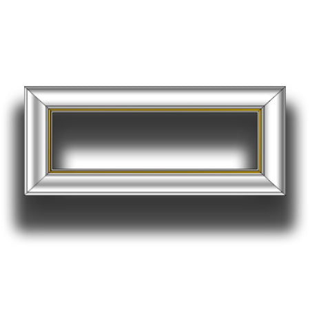 Cornice Bugna Preassemblata per Boiserie in polimeri linea GOLD (filo oro) bianco Avorio 9010 varie dimensioni