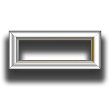 4 barre intere PRETAGLIATE AD ANGOLO per Bugna Boiserie in polimeri linea GOLD (filo oro) bianco Avorio 9010 varie dimensioni