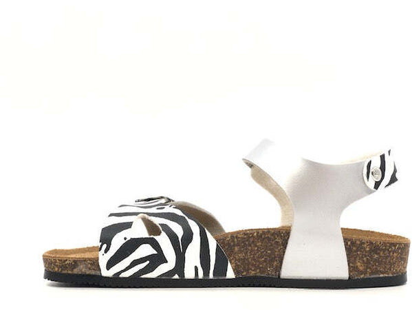 GOLDSTAR Sandalo Bambina Argento Zebra