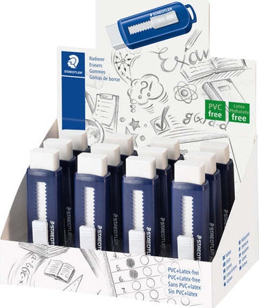 Gomma a scorrimento Eraser - involucro blu - Staedtler [multipack] 12 pezzi Cancelleria e prodotti per ufficio/Penne matite scrittura e correzione/Correttori e gomme/Gomme Eurocartuccia - Pavullo, Commerciovirtuoso.it