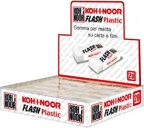 Gomma Flash - in vinile - bianco - Koh-I-Noor - conf. 20 pezzi Cancelleria e prodotti per ufficio/Penne matite scrittura e correzione/Correttori e gomme/Gomme Eurocartuccia - Pavullo, Commerciovirtuoso.it