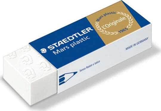 Gomma Mars Plastic - 65x23x13mm - bianca - Staedtler Cancelleria e prodotti per ufficio/Penne matite scrittura e correzione/Correttori e gomme/Gomme Eurocartuccia - Pavullo, Commerciovirtuoso.it