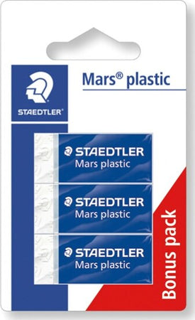 Gomma Mars Plastic - bianca - Staedtler - conf. 3 pezzi Cancelleria e prodotti per ufficio/Penne matite scrittura e correzione/Correttori e gomme/Gomme Eurocartuccia - Pavullo, Commerciovirtuoso.it