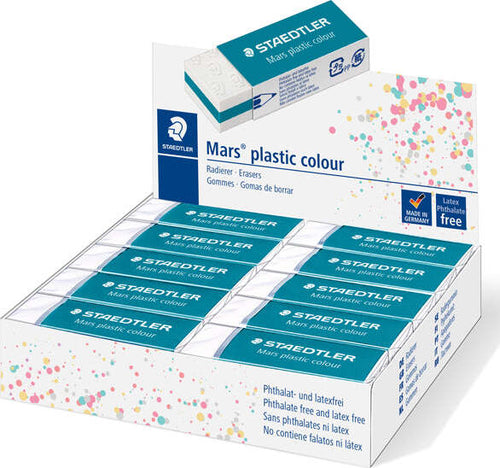 Gomma Mars Plastic - turchese - Staedtler [multipack] 20 pezzi Cancelleria e prodotti per ufficio/Penne matite scrittura e correzione/Correttori e gomme/Gomme Eurocartuccia - Pavullo, Commerciovirtuoso.it