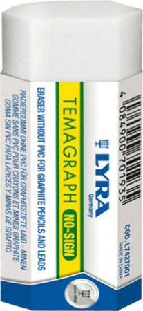 Gomma Temagraph No Sign - 70x30x12mm - maxi gomma esagonale - Lyra Cancelleria e prodotti per ufficio/Penne matite scrittura e correzione/Correttori e gomme/Gomme Eurocartuccia - Pavullo, Commerciovirtuoso.it