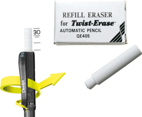 Gommini di ricambio Twist Erase Clik - Pentel [multipack] 12 pezzi Cancelleria e prodotti per ufficio/Penne matite scrittura e correzione/Correttori e gomme/Gomme Eurocartuccia - Pavullo, Commerciovirtuoso.it