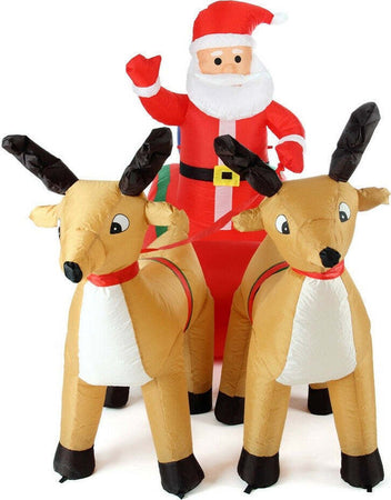 Gonfiabile Babbo Natale Su Slitta Con Renne Luci A Led 240x137cm Autogonfiabile Casa e cucina/Decorazioni per interni/Addobbi e decorazioni per ricorrenze/Decorazioni natalizie/Orpelli e festoni Trade Shop italia - Napoli, Commerciovirtuoso.it