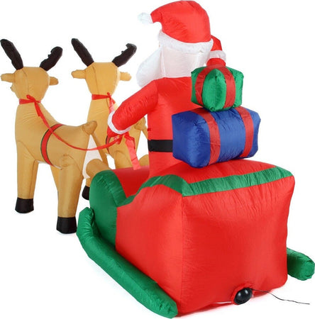 Gonfiabile Babbo Natale Su Slitta Con Renne Luci A Led 240x137cm Autogonfiabile Casa e cucina/Decorazioni per interni/Addobbi e decorazioni per ricorrenze/Decorazioni natalizie/Orpelli e festoni Trade Shop italia - Napoli, Commerciovirtuoso.it